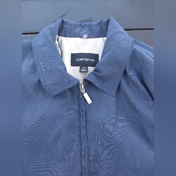 Men's Blue London Fog Jacket, Size Large, Lightweight, Interior Zip Pock… - Picture 2 of 13